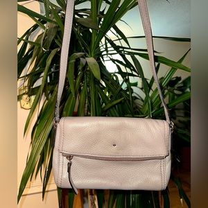 Taupe Kate Spade fold over crossbody
